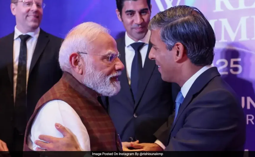 PM Modi meets former UK PM Rishi Sunak