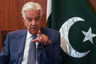 Khawaja Asif blames India for two front war